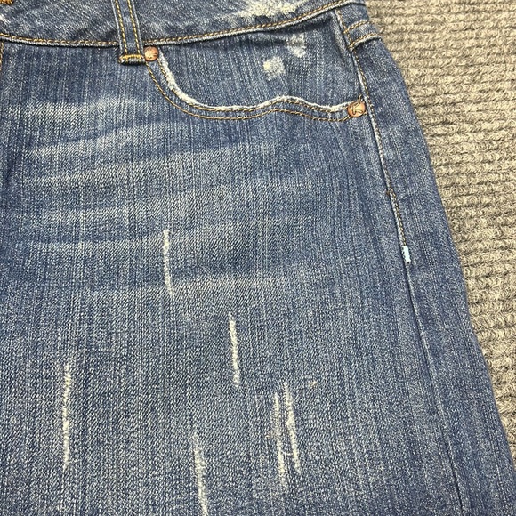 Rampage Women’s Blue Jean Short Skirt (3520) - Picture 4 of 7